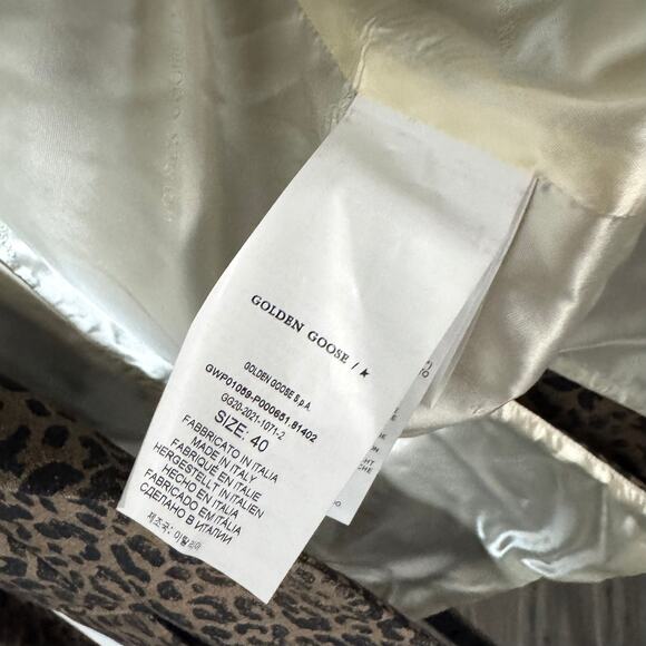 Golden Goose Leopard Jacquard Wool Brown Black Blazer 40 Single Breasted Jacket - Picture 8 of 8